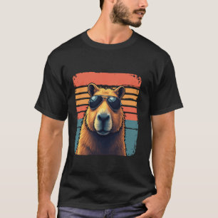 Capybara Wearing Sunglasses Funny Capybara Graphic T-Shirt