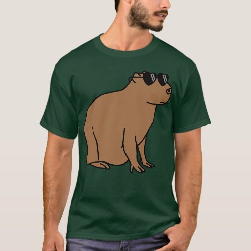 Capybara Wearing Sunglasses T_Shirt
