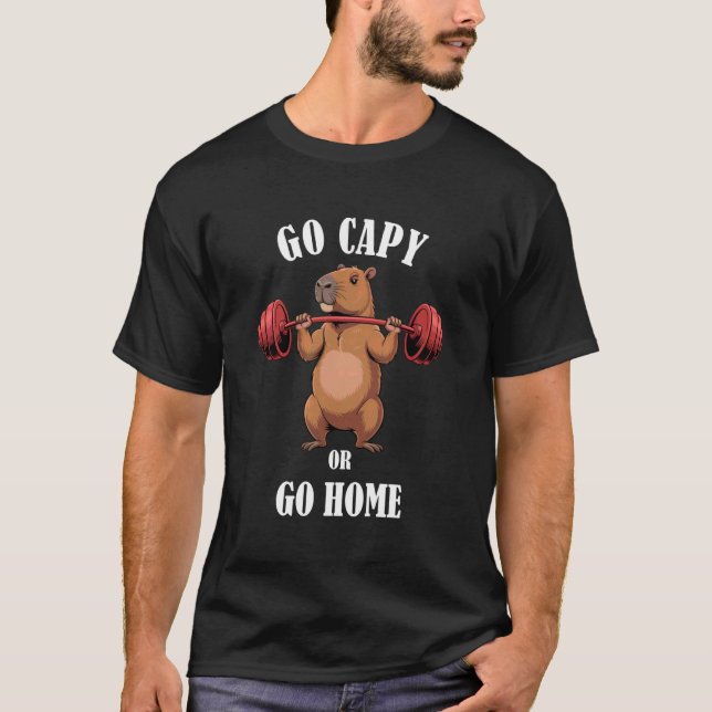 Capybara Weightlifting Shirt Funny Capybara Pun Wo (Front)