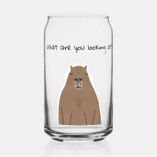 Capybara what are you looking at Drinkware Set Can Glass