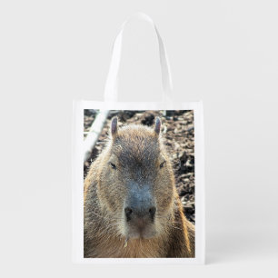 CAPYBARA WILD ANIMAL GROCERY BAG