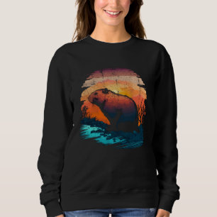 Capybara Wildlife Vintage  Capibara Gnawer Sweatshirt