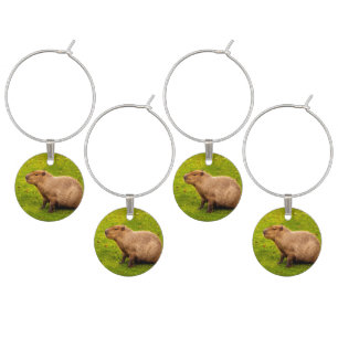 Capybara Wine Charm