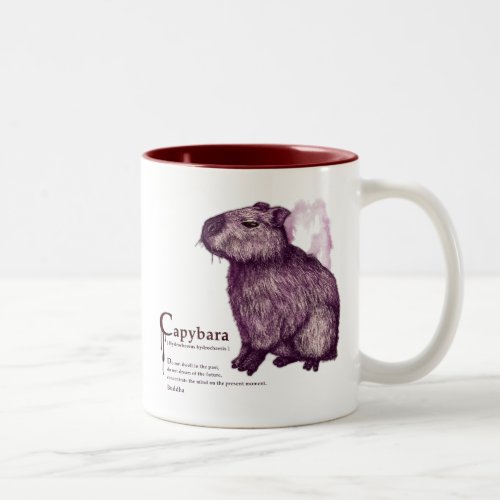 capybara _ wine Two_Tone coffee mug