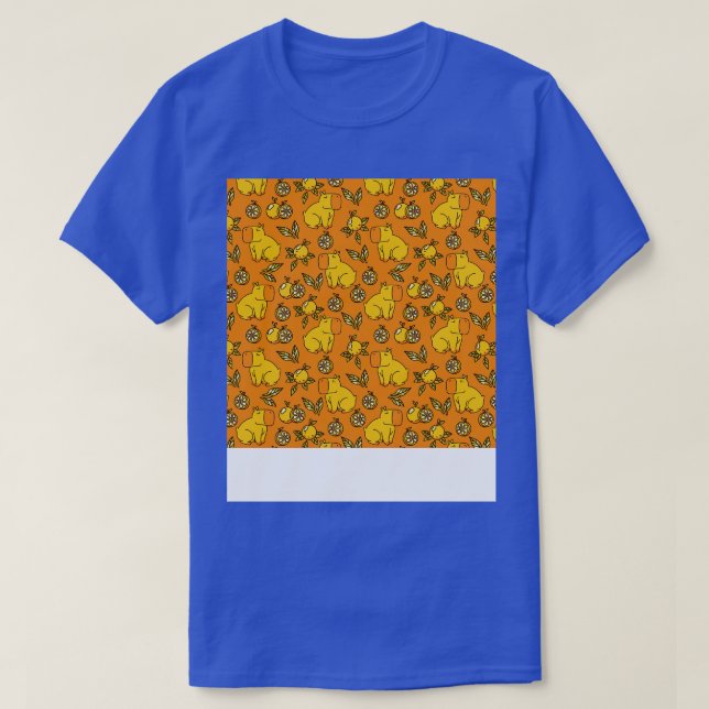 Capybara With Oranges Leaves by Tobe Fonseca T-Shirt (Design Front)