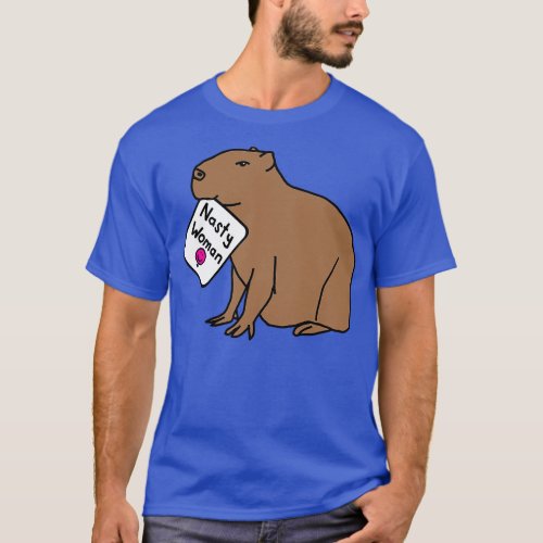 Capybara with Sign Supporting Women in Politics T_Shirt