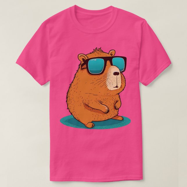 Capybara with sunglasses 6 T-Shirt (Design Front)