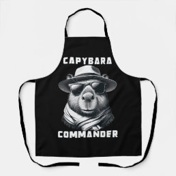 Capybara With Sunglasses Capy Commander Apron