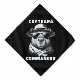Capybara With Sunglasses Capy Commander Bandana