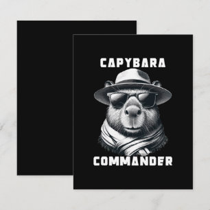 Capybara With Sunglasses Capy Commander Note Card