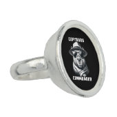 Capybara With Sunglasses Capy Commander Ring (Side)