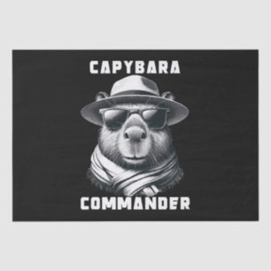 Capybara With Sunglasses Capy Commander Tissue Paper
