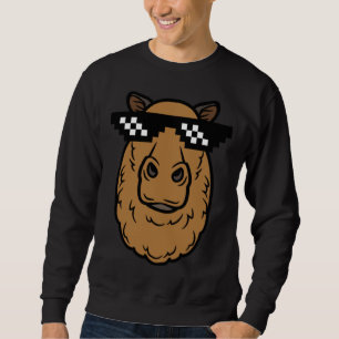 Capybara With Sunglasses Illustration Sweatshirt