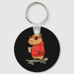 Capybara With Sungles Skater Capy  Keychain