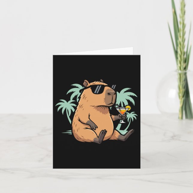 Capybara With Tail - Chill Vibe Card (Front)
