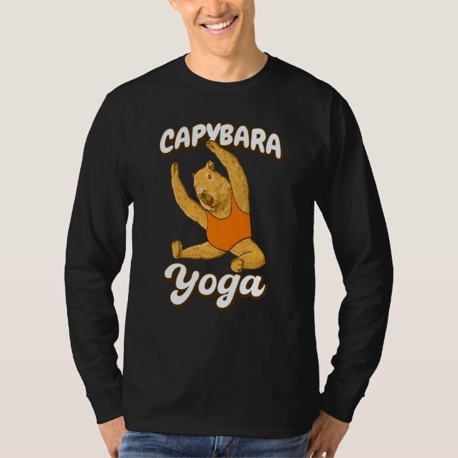 Capybara Yoga poses in Gymnastic leotard T-Shirt (Front)