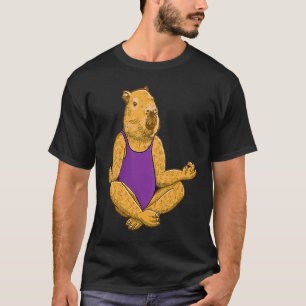Capybara Yoga poses Meditation Workout exercises g T-Shirt
