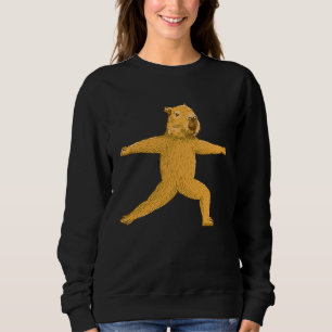 Capybara Yoga poses Meditation Workout exercises   Sweatshirt