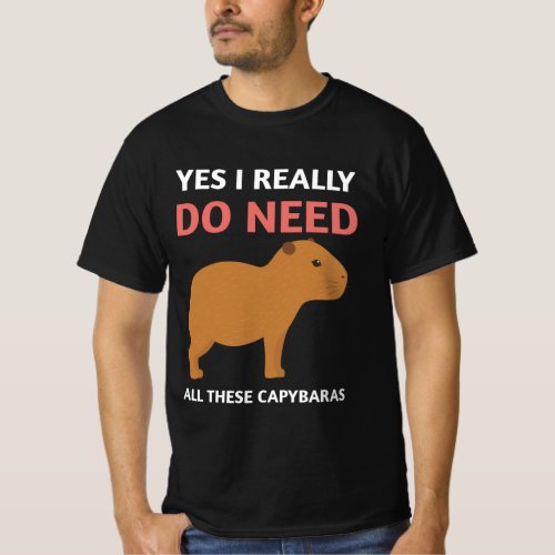 Capybaras animal art lover gift idea  T_Shirt