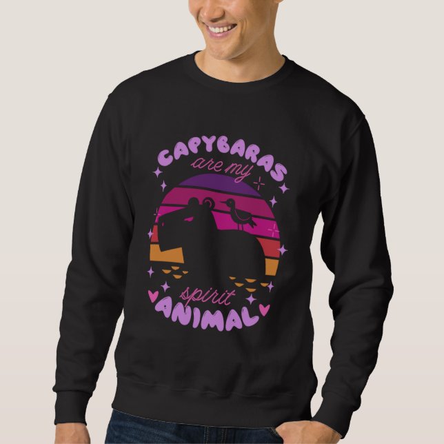 CAPYBARAS ARE MY SPIRIT ANIMAL  Capybara Sunset Me Sweatshirt (Front)