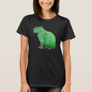 Capybaras  Cute Space Capybara Martian Green T-Shirt