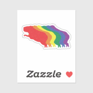 Capybaras LGBTQ Rainbow Water Pig Transgender   Sticker