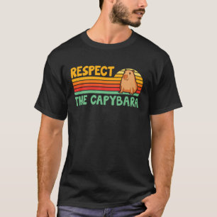 Capybaras Respect The Capybara Cavy Rodent Kids T-Shirt