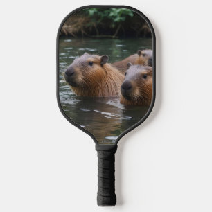 Capybaras' Swimming In The River, Pickleball Paddle