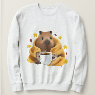 CapyBarri in a Cozy Blanket Chilling and Drinking  Sweatshirt