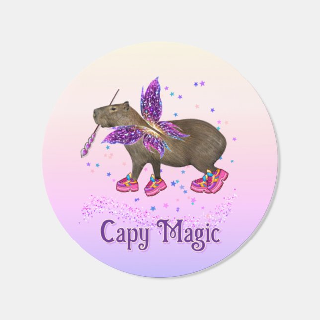 Capyfairy Classic Round Sticker (Single)