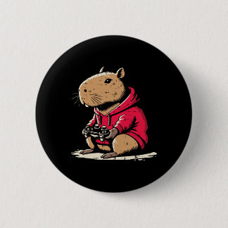 Capyra Gamer Funny Video Gaming Capy Rodent Boys K Button