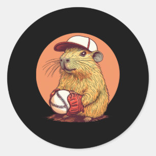 Capyra Sell Player In Cute Cap Classic Round Sticker
