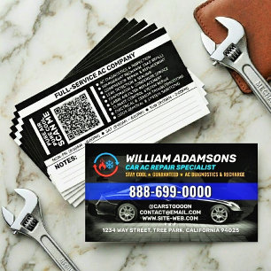 Car AC Repair  Business Card