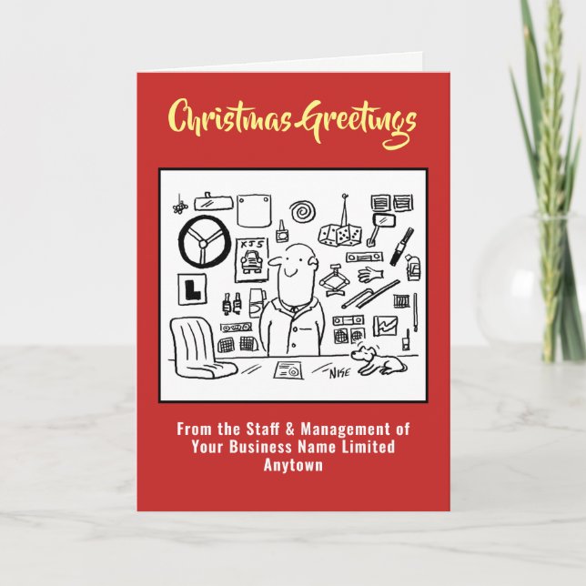 Car Accessories or Car Parts Christmas Card (Front)
