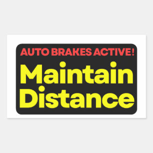 Car ADAS alert bumper sticker
