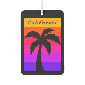 Car Air Freshener California Palm Tree Sunset