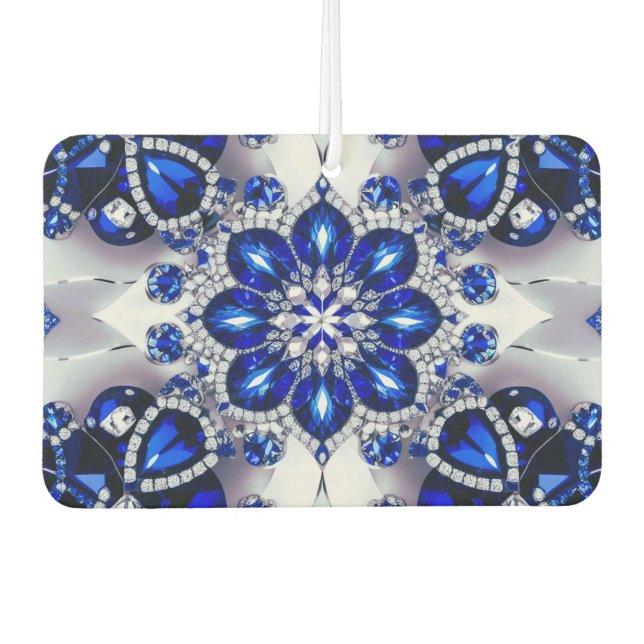 Car Air Fresheners with Blue White Colors Design (Front)