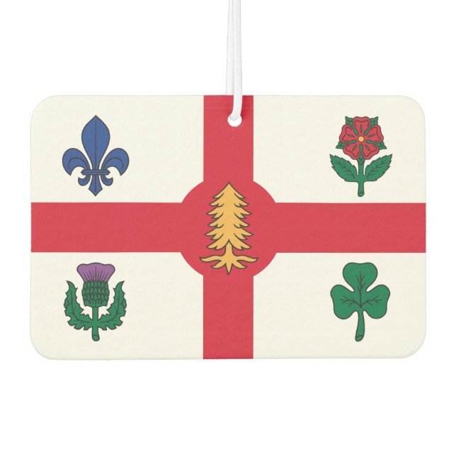 Car Air Fresheners with Flag of Montreal, Canada (Front)