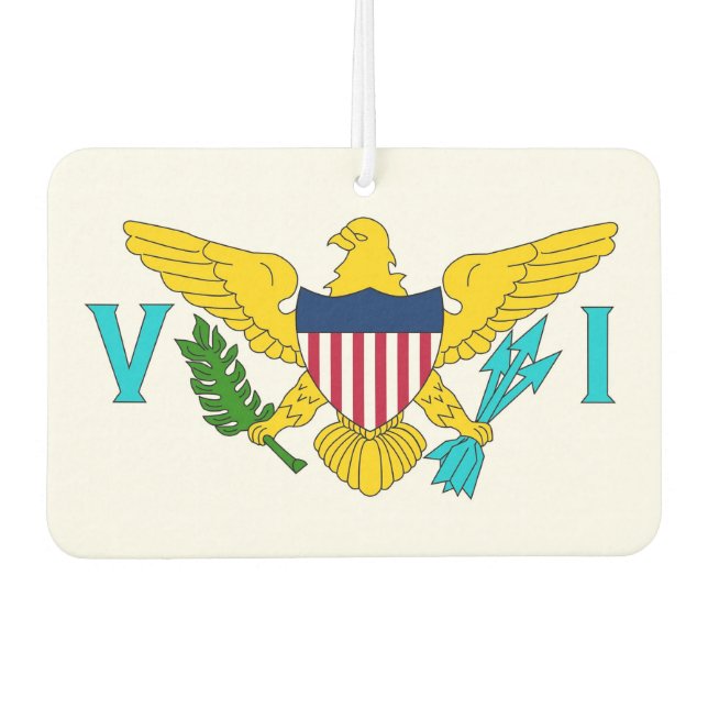 Car Air Fresheners with Flag of Virgin Islands (Front)