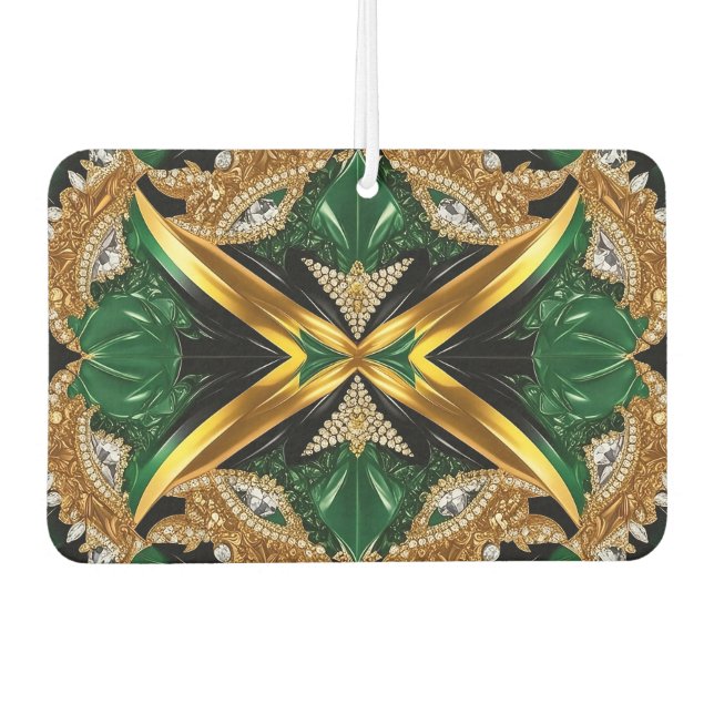 Car Air Fresheners with Jamaican Colors Design (Front)