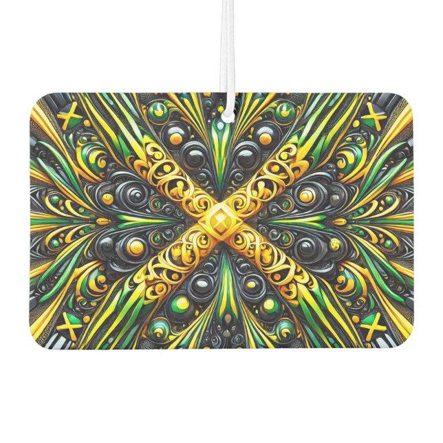 Car Air Fresheners with Jamaican Colors Design (Front)