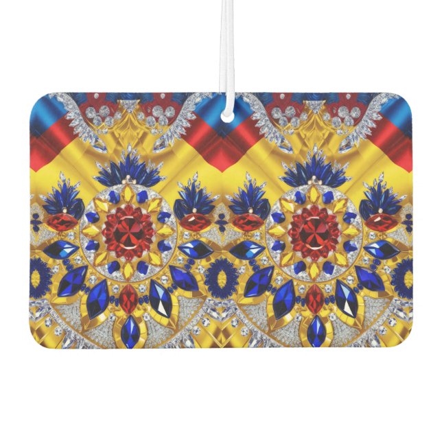 Car Air Fresheners with Romanian Colors Design (Front)