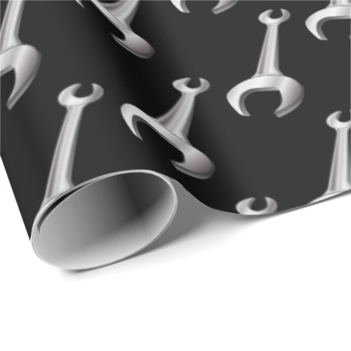 Car and Motorbike Mechanic Workshop Spanners Print Wrapping Paper