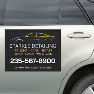 Car and Truck Auto Detailing Magnet