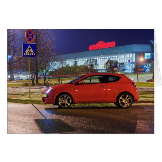 Car at evening cards (Front Horizontal)