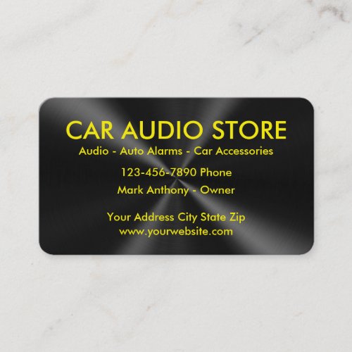 Car Audio Business Cards