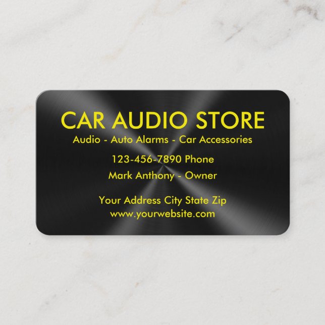 Car Audio Business Cards (Front)