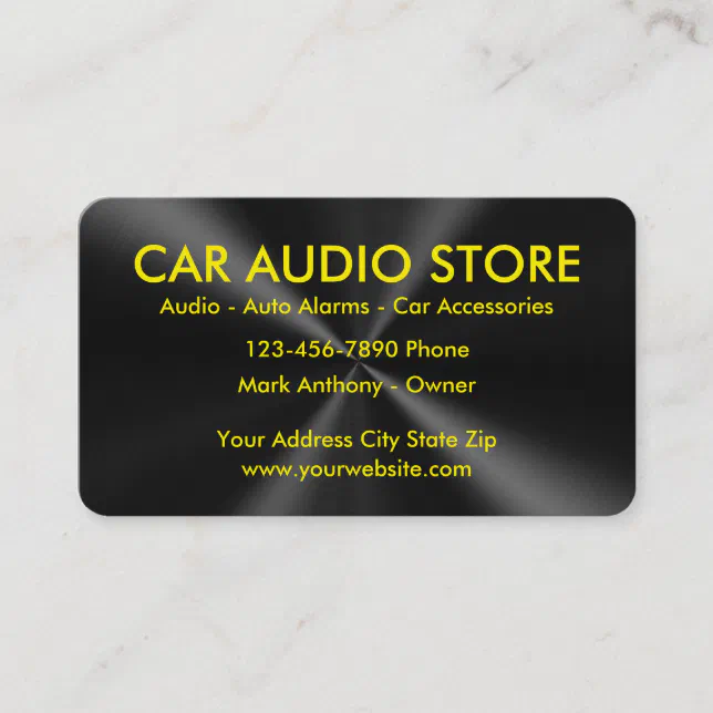 Car Audio Business Cards Zazzle