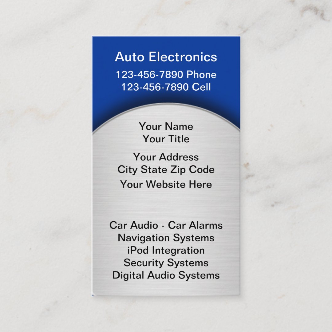 Car Audio Business Cards Zazzle