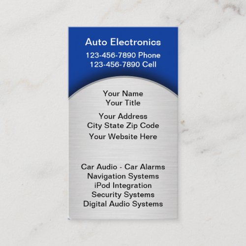 Car Audio Business Cards